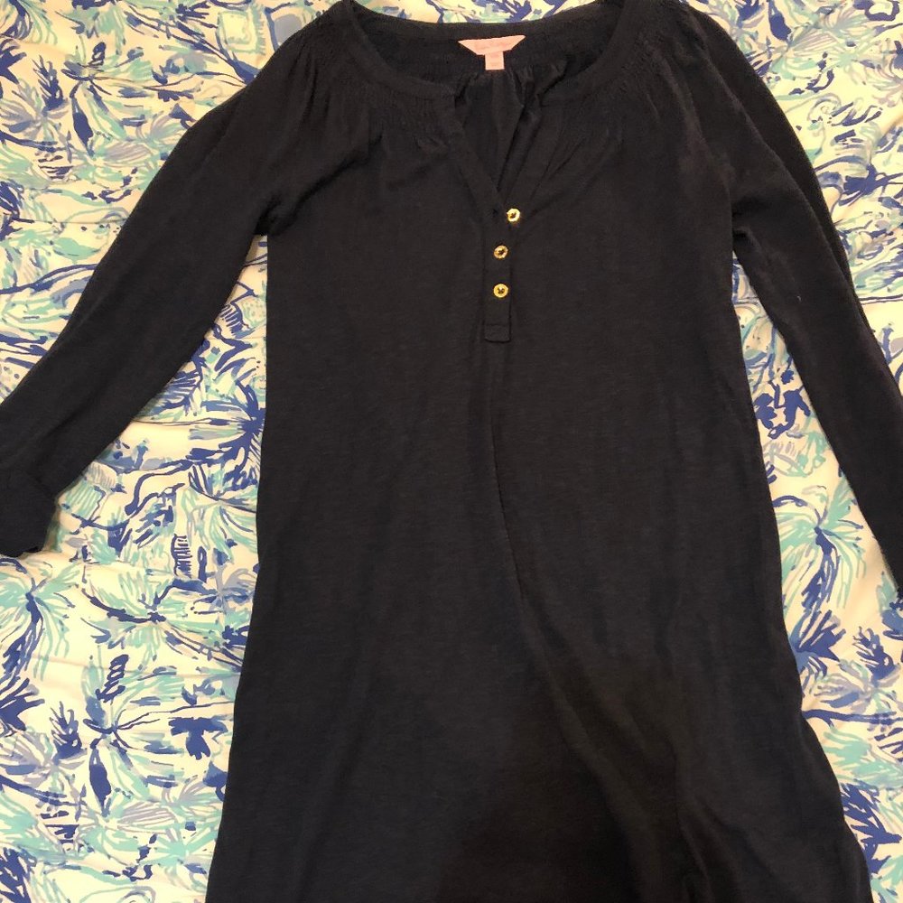 Lilly Pulitzer Long Sleeve Navy Dress XXS